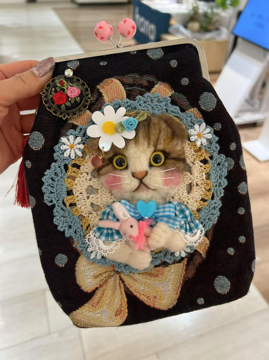 Custom Pet Portrait Needle Felted Bags