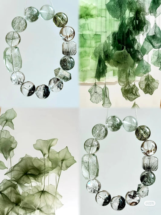 Wood element Customized crystal bracelet