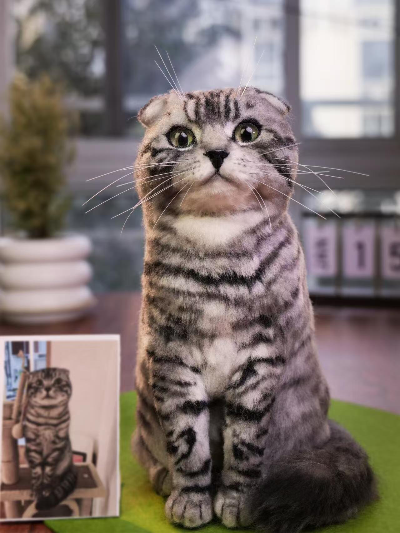 Custom Full-Body Dog/Cat Wool Sculptures