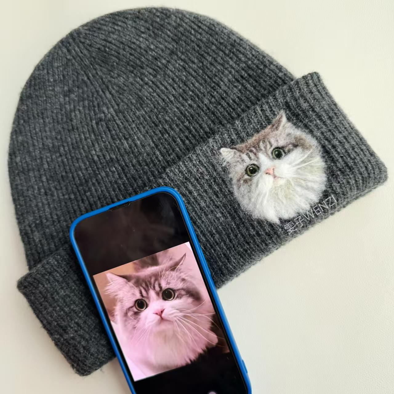 Handcrafted Custom Pet Needle Felted Hats